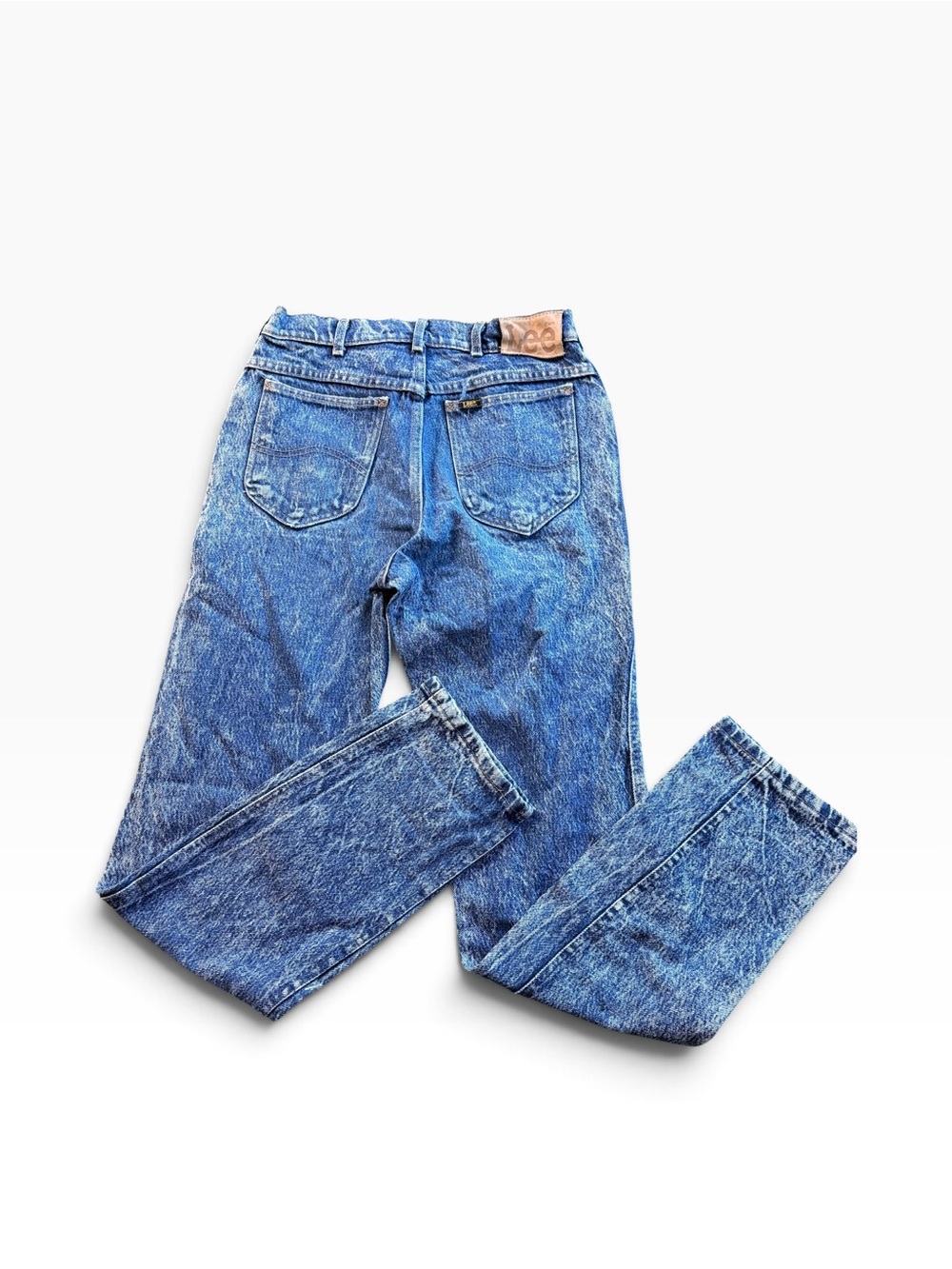 Vintage Men's Blue Acid Washed Denim Jean